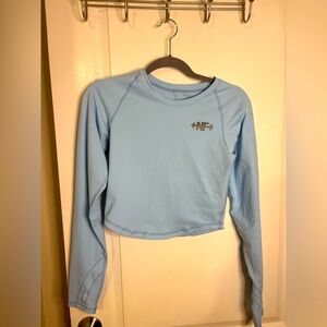 NastyFit cropped long sleeve workout shirt with thumb holes
